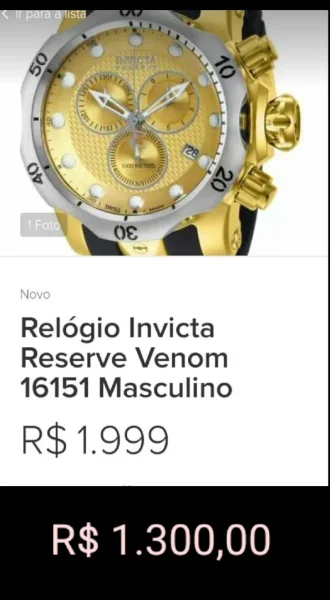 Relógio Invicta Reserve Benim Masculino