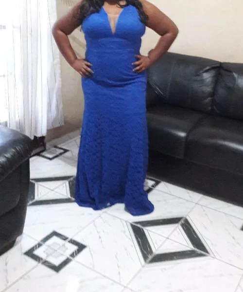 Vestido Madrinha Azul Tam 50