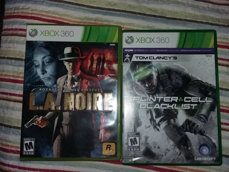 02 Jogos Originais XBOX 360 ( L. A. Noire e Splinter Cell Blacklist