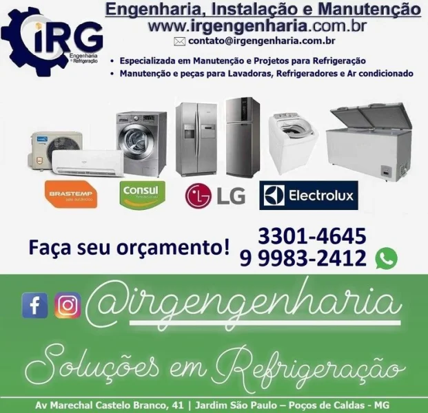Conserto Projetos e Peças para Geladeira, Máquinas de Lavar e Ar Condi
