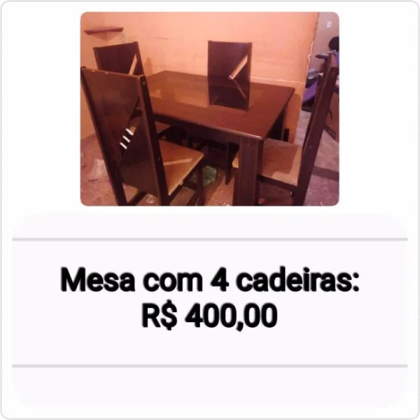 Mesa com 4 Cadeiras