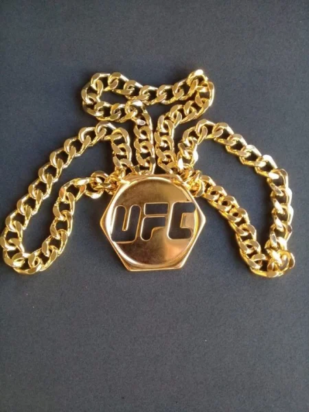Corrente Luta Ufc Combate Banhado Ouro 18k
