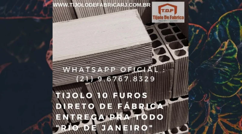 Tijolo Direto de Fábrica Whatsapp: (21) 9.6767.8329 Cachoeiras de Maca