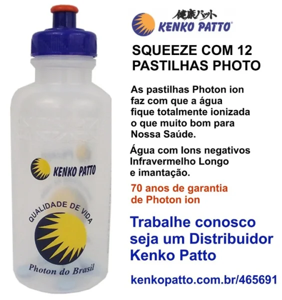 água Imantada- Squeeze com 12 Pastilhas Photon Ion