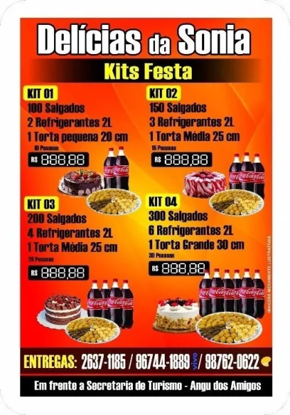 Delicias da Sonia Festa Pronta