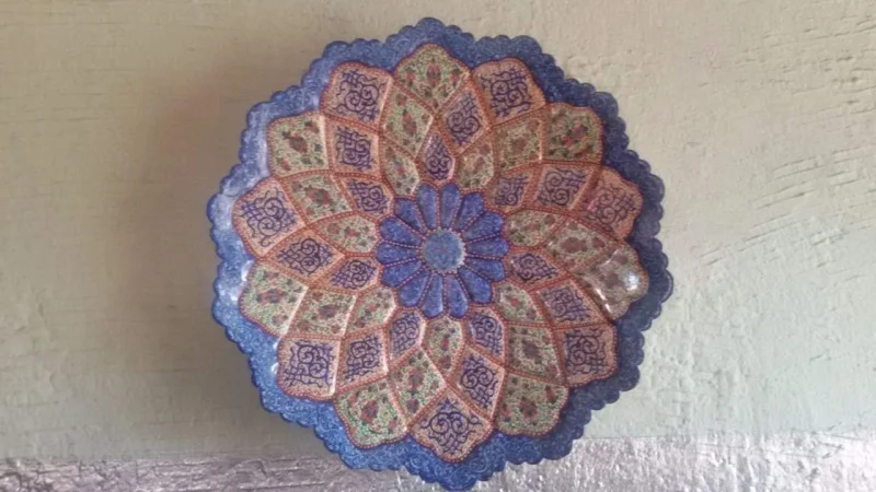 Prato em Cobre Decorativo de Parede Iraniano