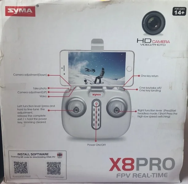 Drone Syma X8pro Fpv Gps Modo Retorno com Câmera Hd Vendo ou Troco