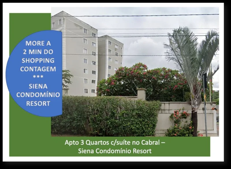 Apto Pronto P/morar 3qtos C/suíte e Varanda no Cabral, Siena CD Resort