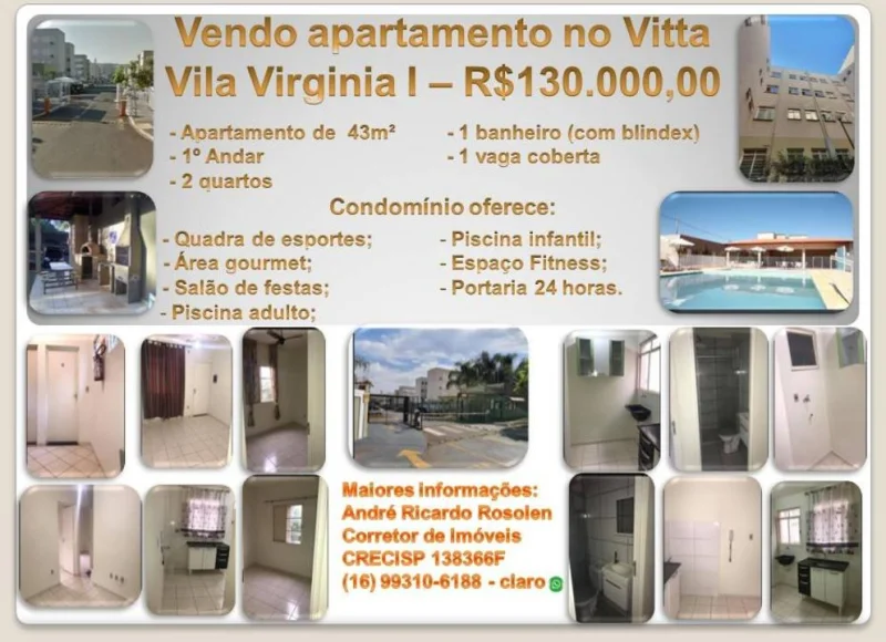 Vendo Apartamento no Vitta Vila Virginia I