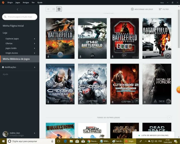 Troco Conta Origin com 35 Jogos por Hd 1tb XBOX One