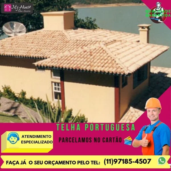 Telha Portuguesa Branca ou Mesclada