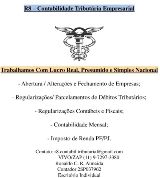 R8 – Contabilidade Tributária Empresarial
