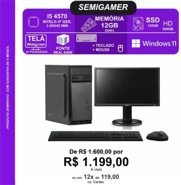 Pc I5, Impressora Térmica e Nobreak