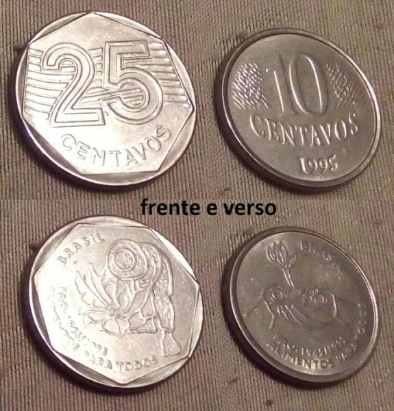 Moeda Fao de 25 e 10 Centavos