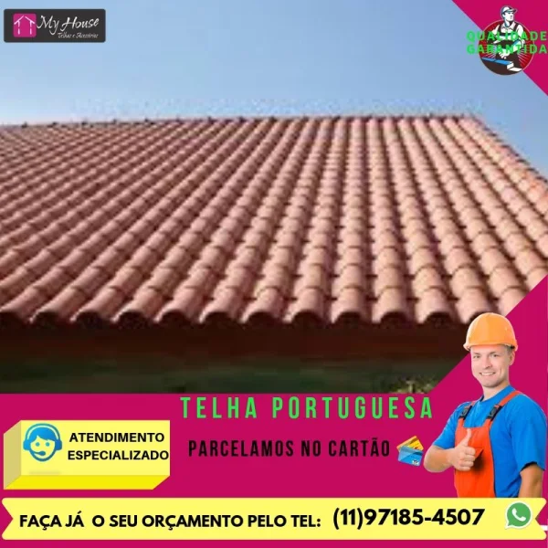 Telha Portuguesa de Barro Resinada