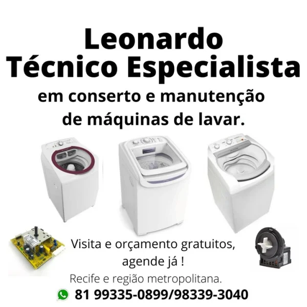 Técnico Especialista em Máquinas de Lavar Roupas