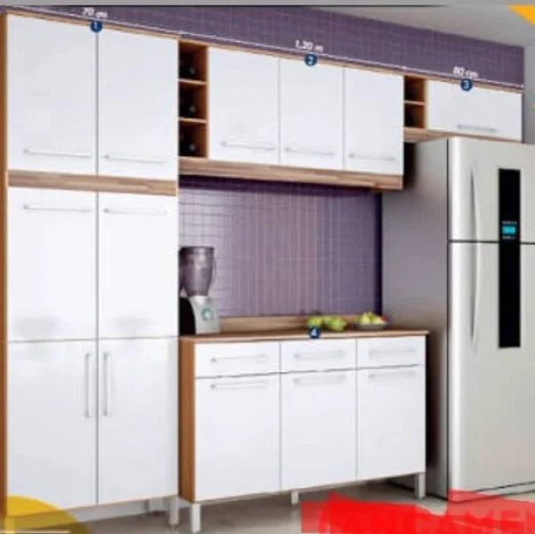 ótima Oportunidade!!! Armário de Cozinha 4 Peças e Guardar Roupa Casal com 6 Portas 4 Gave