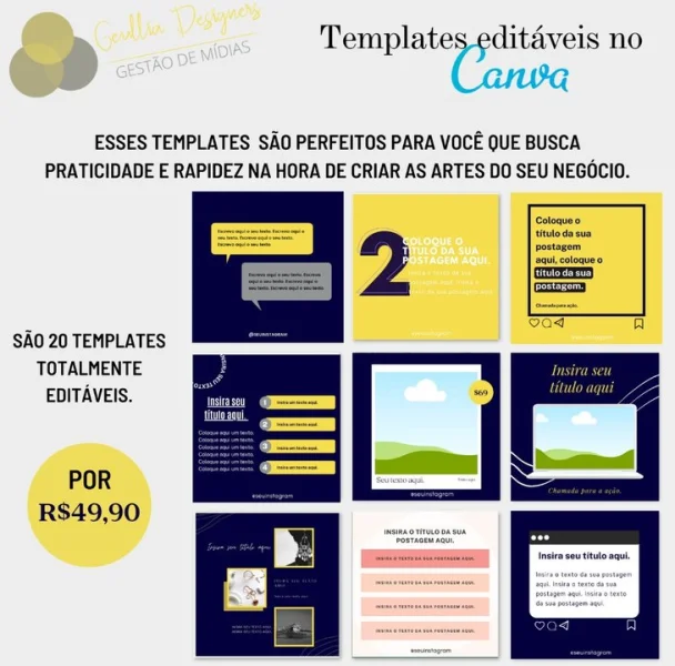 Templates Editáveis Canva