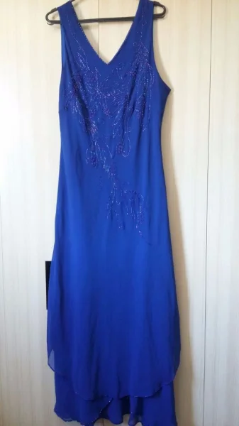 Vestido Festa Longo, Azul Royal, Tam. 50