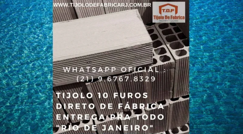 Tijolo Direto de Fábrica (21) 9.6767.8329 Conceicao de Macabu - RJ
