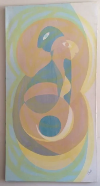 Quadro Grande. Pintura em Acrílico sobre Tela. Couple