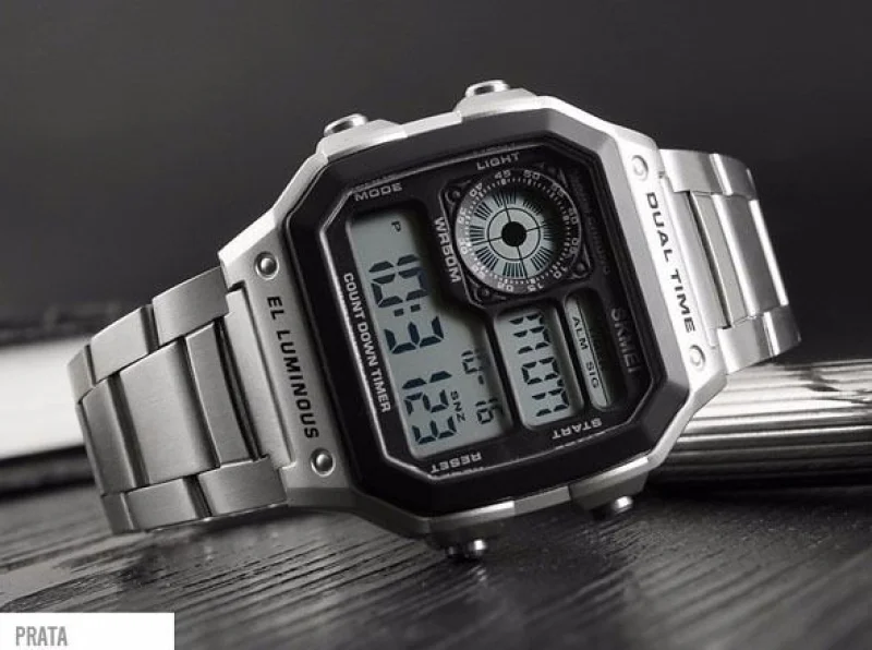 Relógio Skmei 1299 Pulseira Borracha ou Metal