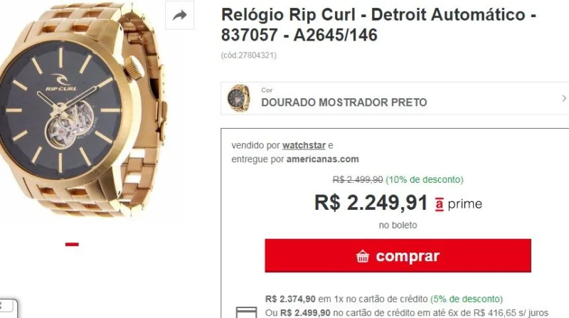 Relógio Rip Curl Detroit Automático 837057