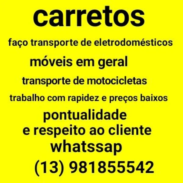 Carretos a Partir de 50 Reais Baixada Santista
