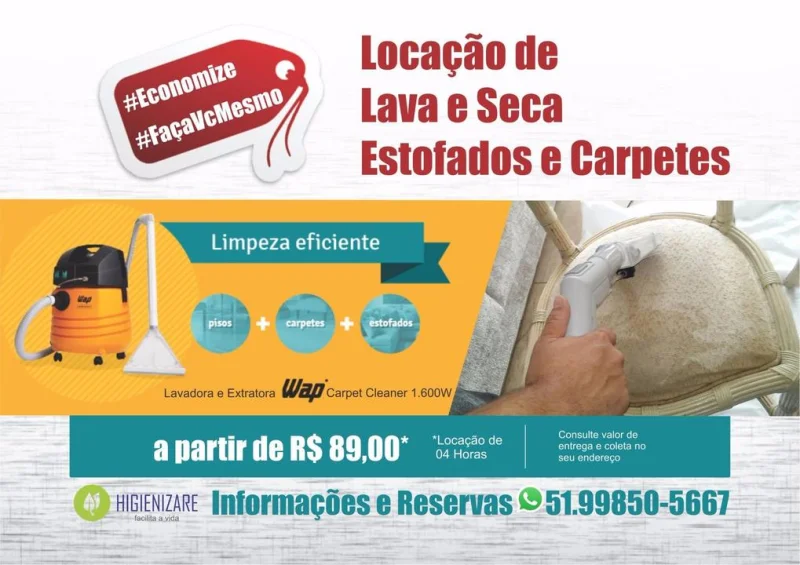 Locação Lava e Seca Sofás, Colchões e Carpetes **confira!
