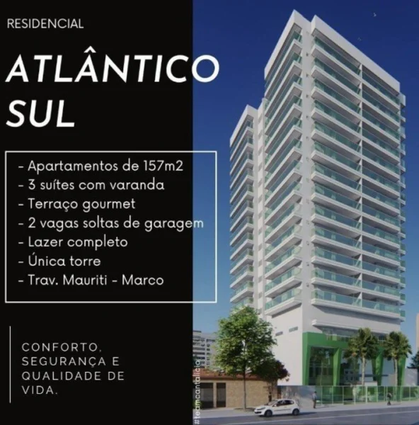13 Apartamentos Praticamente Prontos no Edifício Atlantico Sul, Marco,