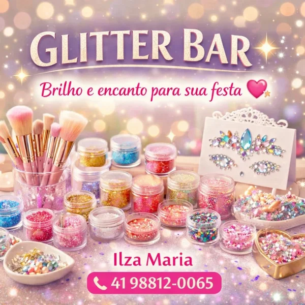 Faço camarim e gliter bar em festas e eventos