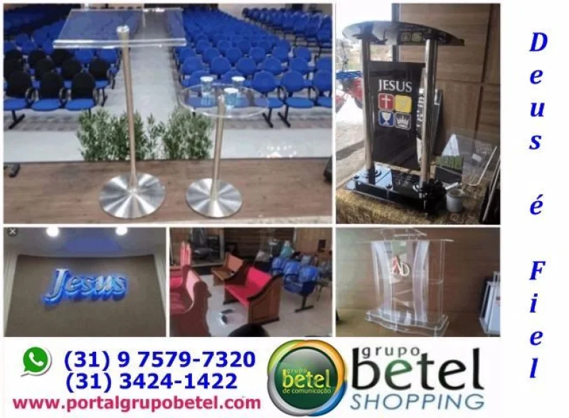 Grupo Betel Púlpito Letreiro Placa Banco e Muito Mais