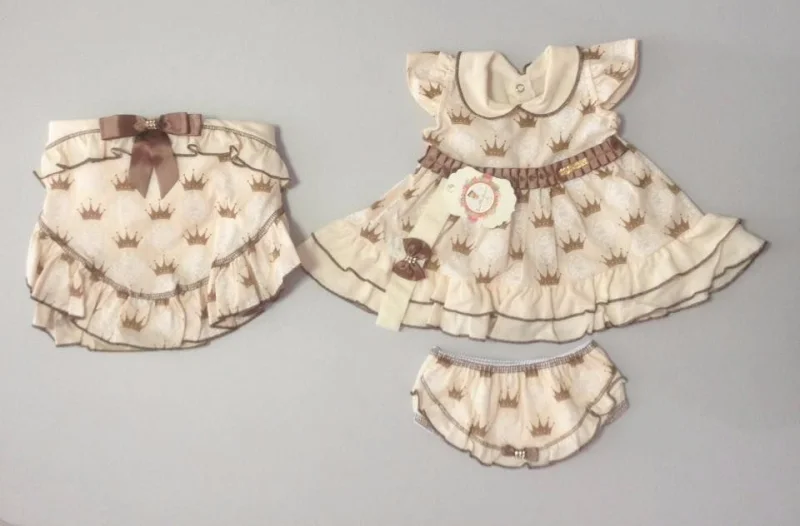 Linda Saída de Maternidade Creme Tema Princesa