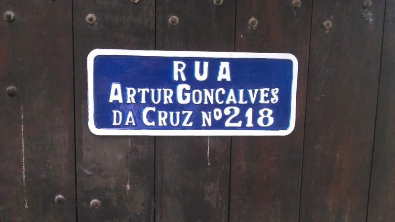 Placa de Endereço com Números