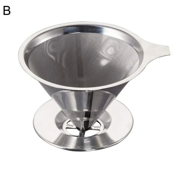 Cone de Aço Inoxidável Reutilizável Café Gotejador