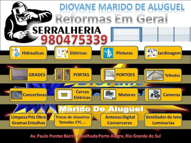 Diovane Serralheiro e Marido de Aluguel