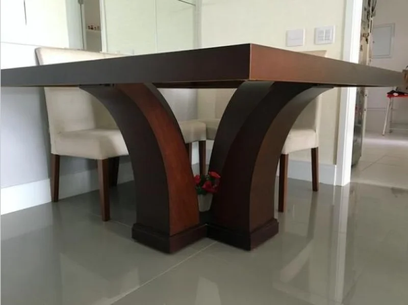 Mesa Jantar Quadrada para 8 Pessoas Cadeiras