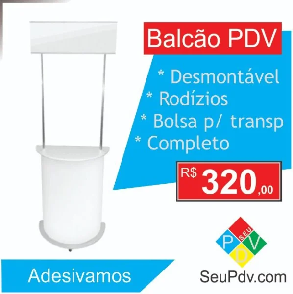 Seupdv Balcão Desmontável com Portas e Bolsa(completo) Novo!