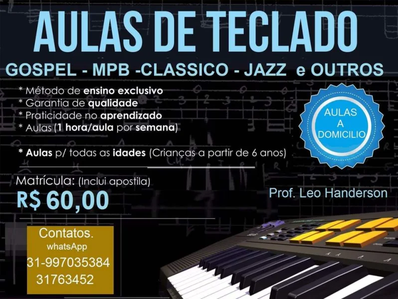 Aula de Teclado a Domicilio