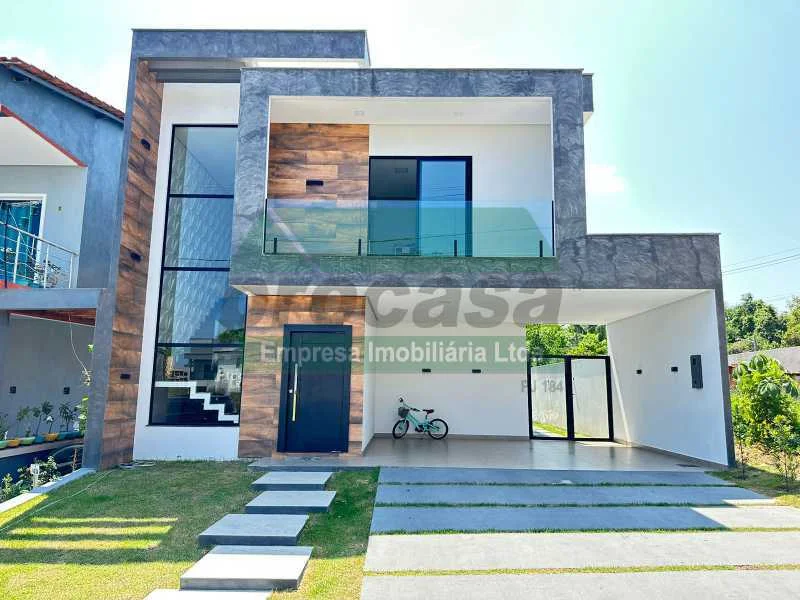 Linda Casa Duplex Mobiliada em Condominio Fechado na Ponta Negra - Taruma, 3 Suites com Piscina - AC