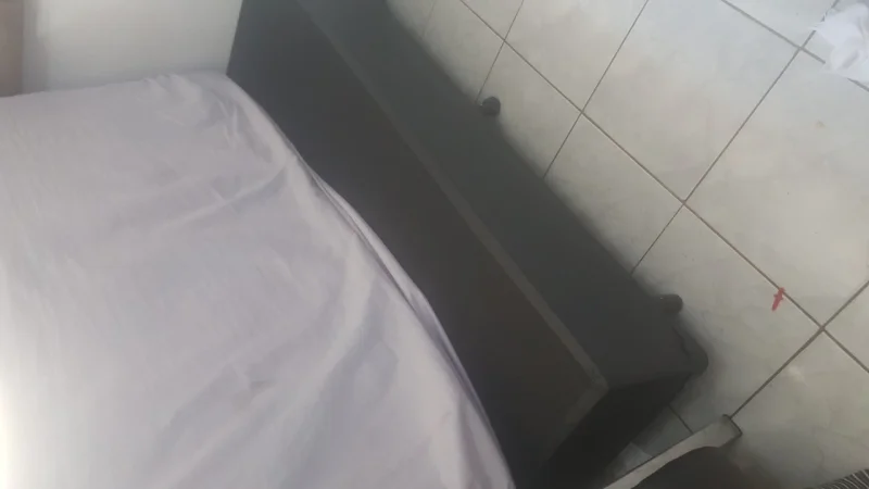 Cama Box de Napa Preto de Solteiro