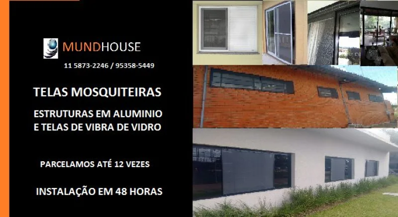 Telas Mosquiteira Fixa ou Movel