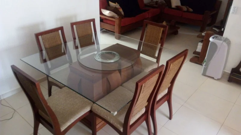 Mesa de Jantar Blindex 6 Lugares