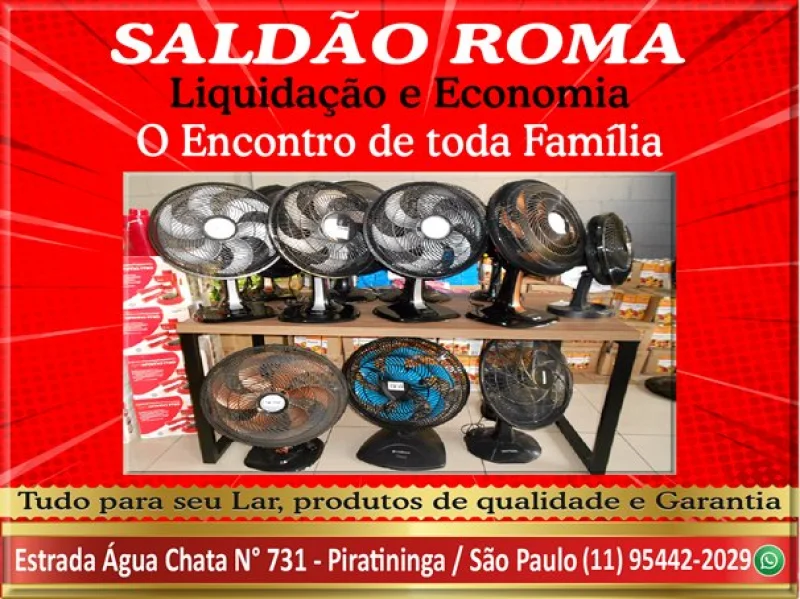 Ventiladores Liquidação Saldão Roma