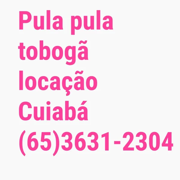 Locação de Brinquedos Cuiabáwhatsap