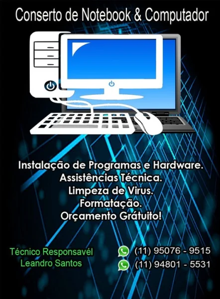 Conserto e Manutenção de Computador e Notebook !