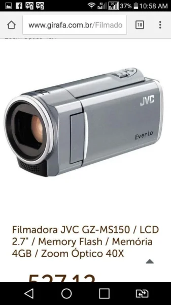 Filmadora Jvc Usada 2x