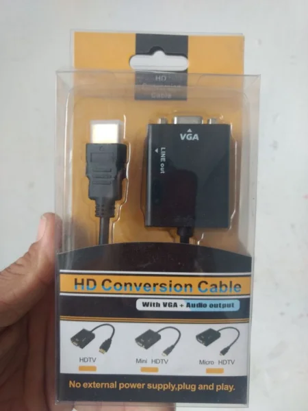 Conversor Hdmi para Vga com áudio
