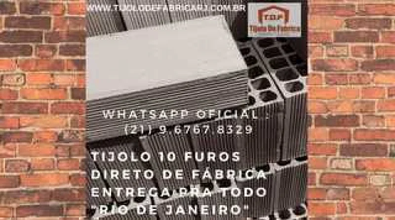 Tijolo Direto de Fábrica Whatsapp: (21) 9.6767.8329 Saquarema- RJ