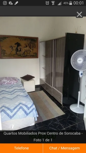 Quartos Mobiliados 5.mim Centro de Sorocaba